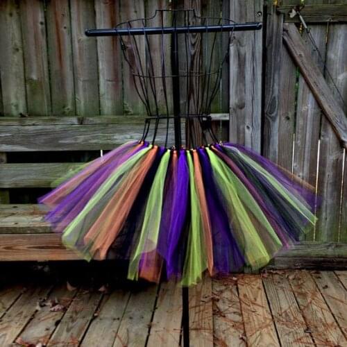 Multicolor Girls Tutu Skirts Kids Ballet Dance Tulle Pettiskirt Underskirts Children Halloween Birthday Party Costume Skirts