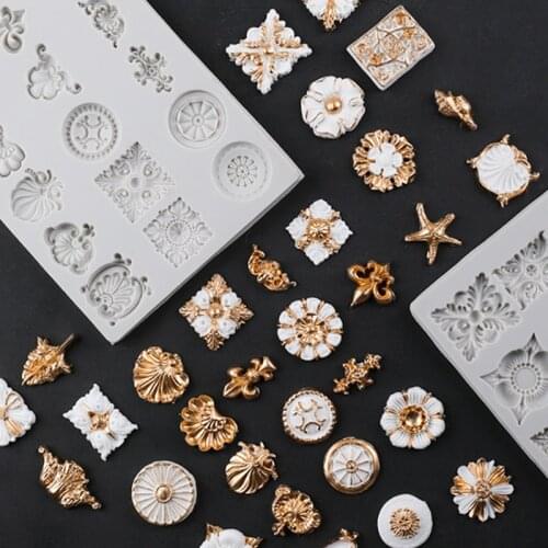 Retro Wedding Cake Mold Baking Accessories European Chocolate Mold Pastry Cookware Candy Bar Pasticceria Kitchen Tools EB5DG