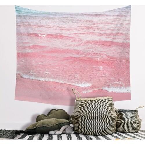 Romantic Home Decor Pink Wall Tapestry Hanging Cloth Living Room Background Yoga Beach Towel Mat Headboard Arras Carpet Blanket