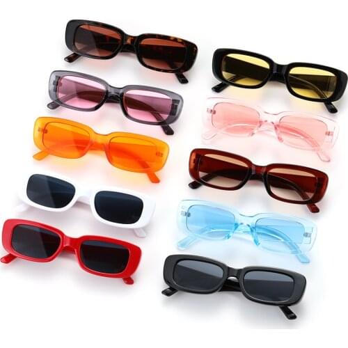 2021 Square Frame Sun Glasses Travel Small Rectangle Sunglasses Men Women Vintage Retro Eyeglasses UV 400 Protection Eyewear