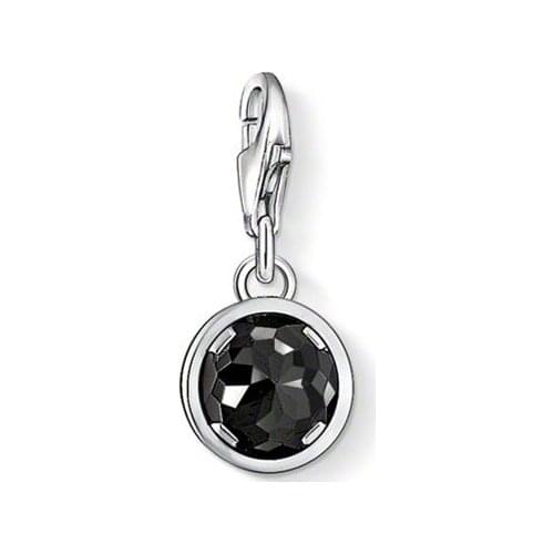 ThomasPT1396 Pendant Black Stone Charm Euro-American style Good Jewelry 2015 Ts Gift In Ts925 silver-plated Fit Bag Bracelet