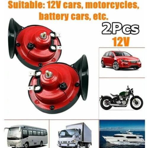 Universal 300DB Loud Car Air Horn 12V Trumpet Super Train Horn for Trucks Vehicle Horn Dual-tone Electric Snail Air Horn