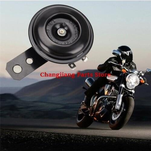 1PC Universal Motorcycle Electric Horn kit 12V 1.5A 105db Waterproof Round Loud Horn