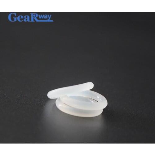 Gearway O Ring Seal Gasket 2mm CS Food Grade Semitransparent Silicon O Ring Sealing 6/6.5/7/8/9/30mm OD VMQ O Ring Seal Washer