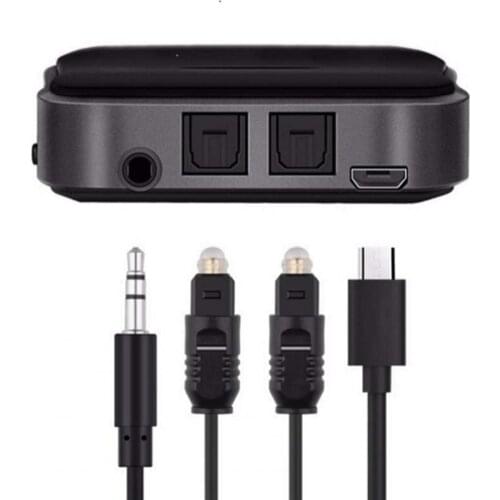 -in1 Multifunctional Optical Fiber Bluetooth 5.0 Adapter Receiver Transmitter APTX L HD /AAC/SBC Audio Wireless Adapter