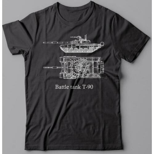 Military T-Shirt - Russian Main Battle Tank T-90 T90, (T-72, Armata. T-80) 2019 New Fashion Short Sleeve Design Your Own T Shirt