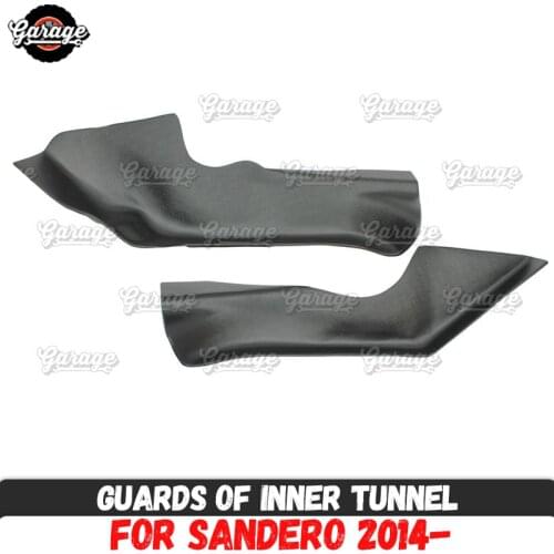 Guards of inner tunnel for Renault Sandero 2014- ABS plastic accessories protect of interior molding car styling tuning