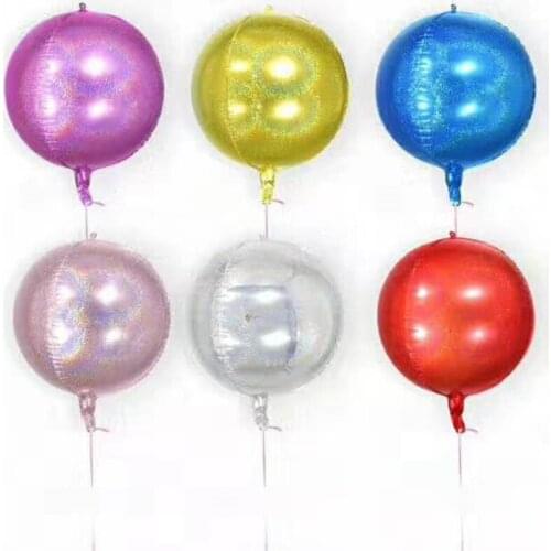 1pcs Glitter Laser 4D Balloons Large 22inch Foil Balloons Birthday Wedding Baby Shower Air Balls Wedding Backdrop Photo Prop