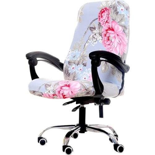 1 PCS Pastoral Printed Computer Arm Chair Cover Spandex Stretch Elastic Office Chair Covers S/M/L 3 Sizes Anti-dirty Chair Cover