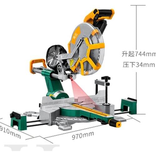 12 inch barda saw aluminum machine 12 inch tie rod cutting machine miter saw multi-function miter 45 degree woodworking tool