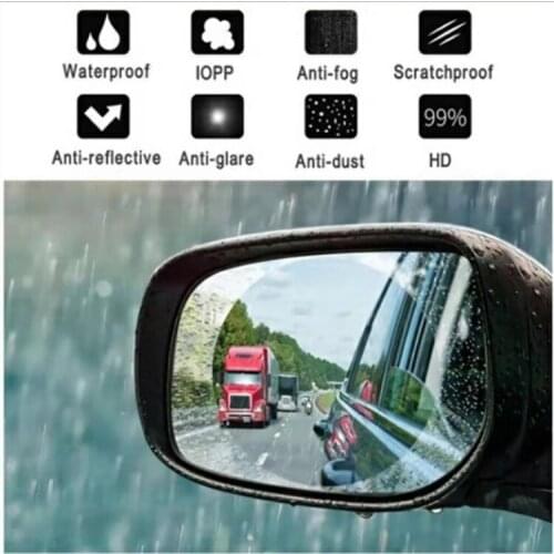 2 Pcs Car sticker Rainproof Film for Car Rearview Mirror Car Rearview Mirror Rain Film Clear sight in rainy days