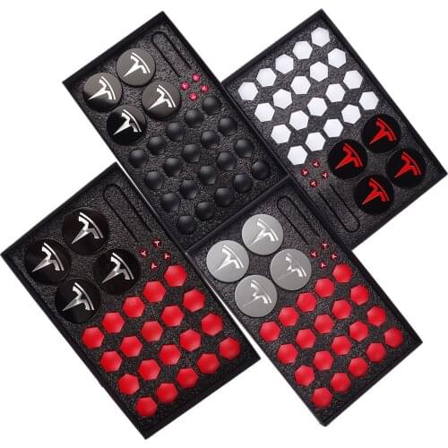 29 pcs FOR TESLA MODEL X MODEL S MODEL 3 car styling Auto Accessories 56MM 58MM Badge Wheel Center cap cover emblem