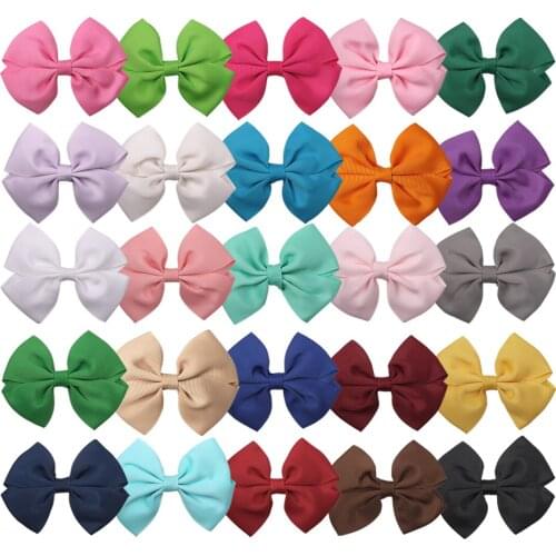3.5inch 25pcs/lot Hair Bows WITHOUT clips For Girls Kids Hair Clips Hair Accessories For Women