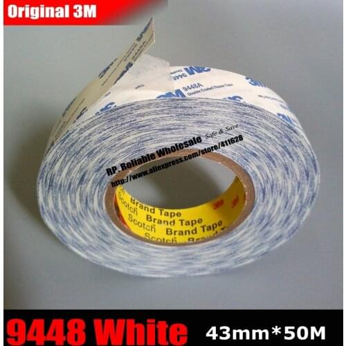 43mm*50M*0.15mm) 3M9448 High Temperature Withstand Double Sided Adhesive Tape for Cellphone Touch Screen Housing DVD/TV Panel