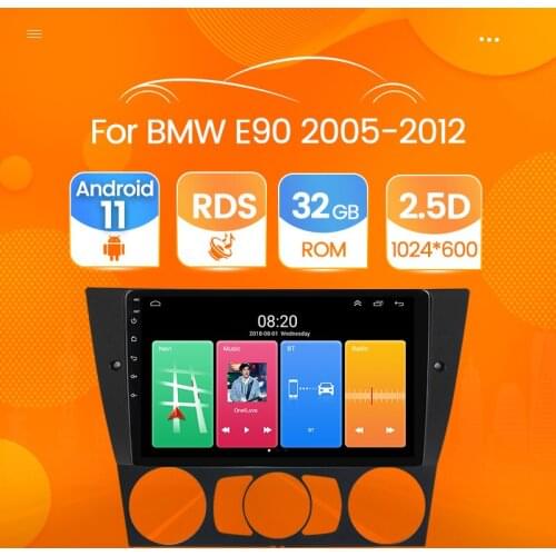 Android 11 Car Multimedia Player Radio System for BMW E90/E91/E92/E93 3 Series Stereo Auto GPS Navigation Head Unit 2GB+32GB RDS