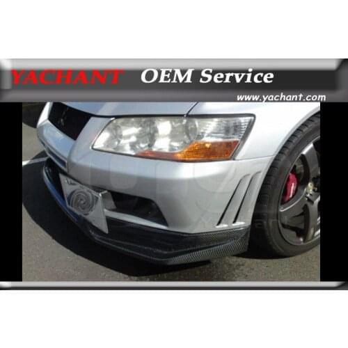 Car-Styling Carbon Fiber Car Front Lip Fit For 2001-2002 Mitsubishi Evolution 7 EVO 7 VS Style Front Bumper Lip Splitter