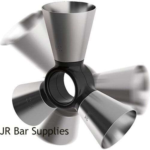 Stainless Steel Knuckle Jigger With Triple Size Bar Measures Bartender Bar Tool