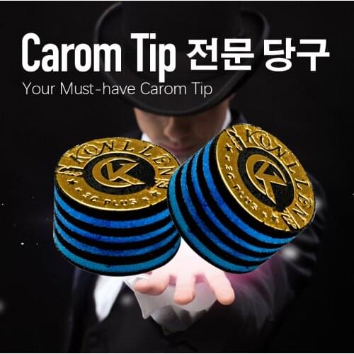 Konllen BIlliard Carom Cue Tip Selected 9 layers Pigskin Good Flexibility Professional Libre 14mm Cue Tip Billiard Accessories