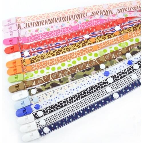 Baby Pacifier Clip Chain for soothers Ribbon Chupetas funny Soother dummy holder Leash Strap Nipple Holder Infant Feeding