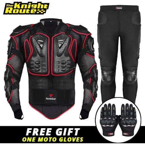 Men Motorcycle Jacket Full Body Motorcycle Armor Motocross Racing Moto Jacket & Pants Riding Motorbike Protection Size M XL-5XL