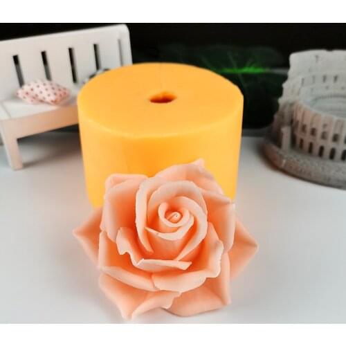 HC0287 PRZY Rose Flower Mold Decoration Plant Soap Molds Flowers Molds Silicone Big Rose Candle Moulds Bouquet Making Clay Mould