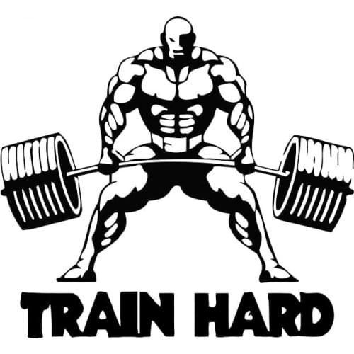 Interesting Fitness Train Hard Bodybuilder Decor Car Stickers Vinyl Graphic 16cm*14cm