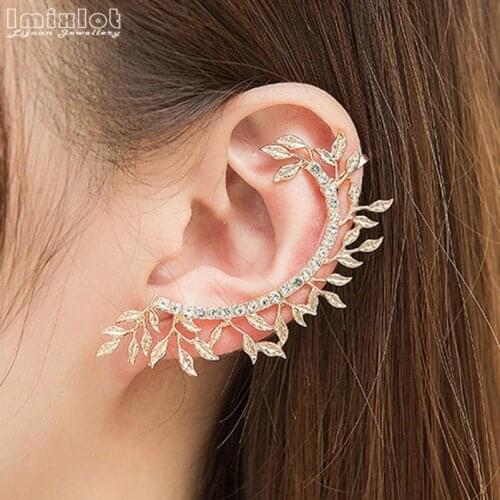 Imixlot 2020 New Fashion Elegant Vintage Punk Gothic Crystal Rhinestone Ear Cuff Wrap Stud Clip Earrings E0050