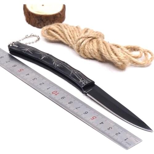 Pocket Folding Knife Hunting Camping Survival Tactical Knives mini Fruit Knife Bamboo Style Stainless steel Outdoor EDC Tools