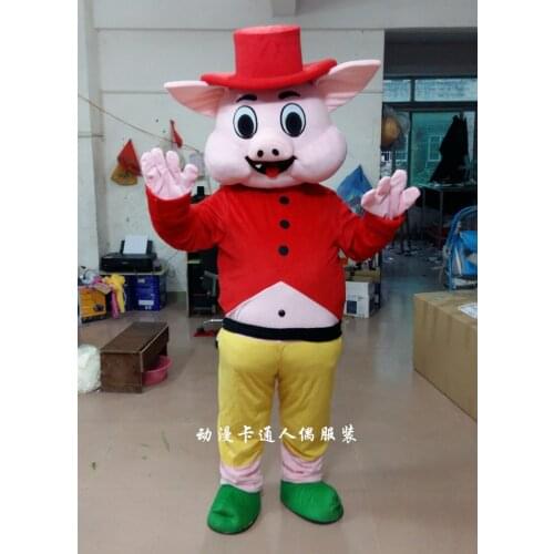 Pig Mascot Costume Suits Cosplay Party Game Dress Outfits Clothing Advertising Carnival Hallowen Cosplay Gifts