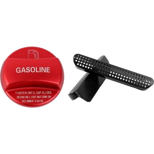 1Pcs Aluminum Alloy Fuel Tank Cap Cover Trim & 2Pcs Car Seat Ac Heat Floor Air Conditioner Duct Vent Outlet Grille Cover