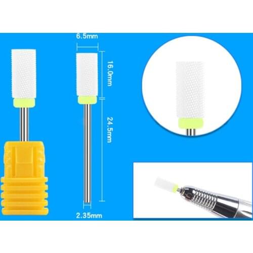 Y1UF Ceramic Nail Drill Bits Kit Professional Acrylic Gel Nail Bit for Electric Manicure Pedicure Nails Drills Machine