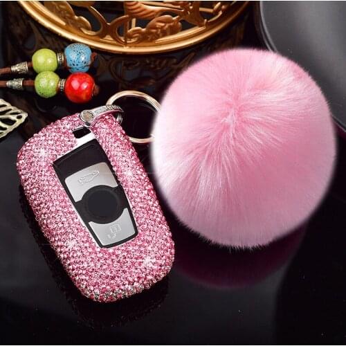New High Quality Crystal Hand-made Car Key Protective Cover For BMW The 5 1 3 530LE 218I X1 X2 X3 X4 X5 X6 car keys