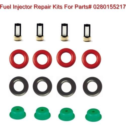 Wholesale 4 Sets Fuel Injector Repair Kits for Mercedes Benz 4.2L 5.0L V8 1992-1997 Parts 0280155217 M119 5.0L