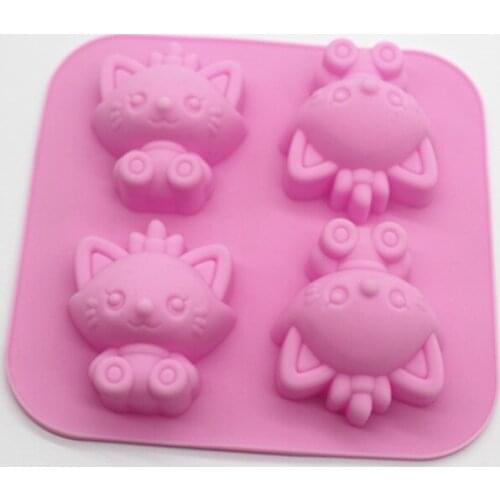 Wholesale/retail,free shipping, chocolate mold 4 hole clay bakery mold ice cube tray