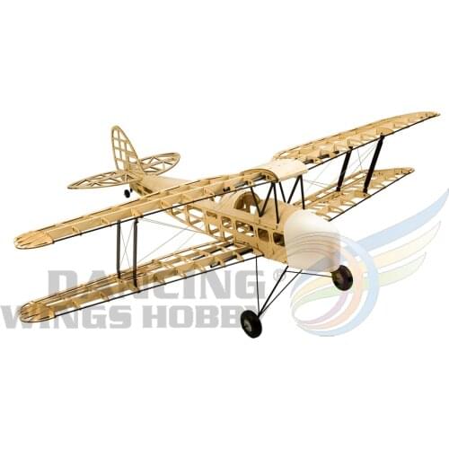 RC Plane DH82a Tiger Moth Biplane 1.4M Laser Cut Balsa Wood Model Aircraft Kit 4CH Electric & Gas Powered RC Airplane for Adults
