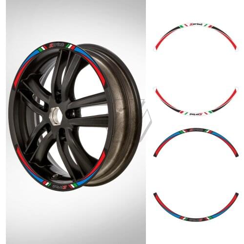 Scooter 12" Wheel Reflective Sticker Kit for Piaggio Vespa Sprint 50 150 150S 12 Inch Rim Decals
