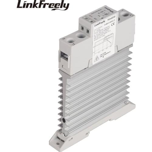 TRA48D40M Intelligent Integrated Heat Sink SSR Relay 3V 5V 12V 24V DC In DIN Rail Voltage Solid State Relay Switch Board 40A