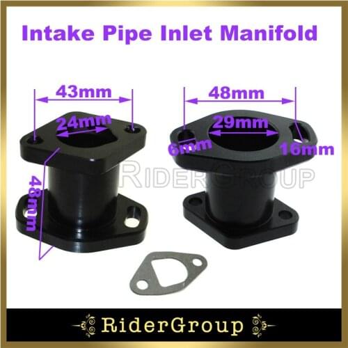 Black CNC Intake Pipe Inlet Manifold For Chinese 196cc Clone 6.5HP OHV Engines ATV Parts
