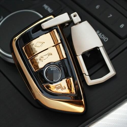 High quality For BMW X5 F15 X6 F16 2015 X1 X3 525i M760 740 730 ABS Car Styling Key Shell Case Cover With Keyring Key Chain