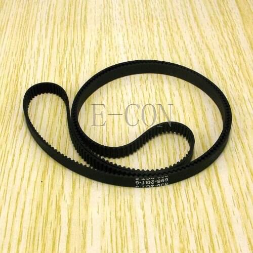 1pcs/lot 696-GT2 Loop Timing Belt Width 6mm GT2 Belt Rubber Fiberglass Inner Length 696mm 348 Teeth for GT2 Timing Pulley