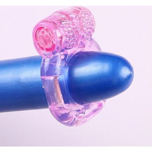 1pcs Sex Toys Adult Men Vibration Collars Delay Premature Ejaculation Lock Fine Butterfly Cock Penis Ring 02LP 2WBB O35