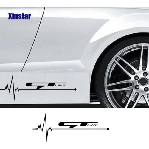 2pcs GT GTLINE car windows sticker For kia sportage R Stinger Venga ceed soul rio sorento soul picanto morning stonic
