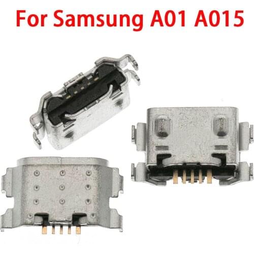 50pcs 5Pin Micro USB Jack Connector Socket Data Charging Port Tail Plug For Samsung Galaxy A01 A015 A015F/DS Mini USB Power Jack