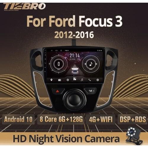 TIEBRO 2 Din Android10.0 Car Radio For Ford Focus 3 2012-2016 GPS Navigation Stereo Receiver Auto Radio DSP Bluetooth Player IGO