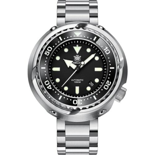 STEELDIVE Big Tuna 1000M Waterproof Diver Watch Automatic Mechanical NH35A Sapphire Crystal Mens Wristwatch 2020 New Fashion