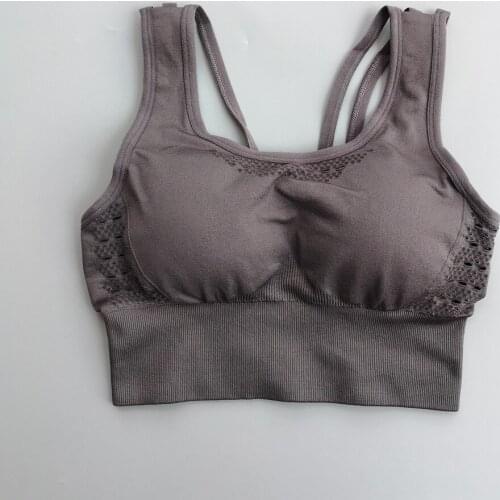 Push Up Bralette Seamless Sports Bra Gym Top Pad Fitness Yoga Bra Shockproof Cross Strappy Sport Tank Top Sujetador Bra Workout