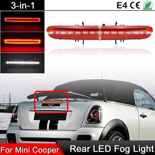 For Mini Cooper R56 R57 R58 R59 Multi Function Smoked Lens LED Rear Fog Lamp With Rear Brake Lights And Reversing Light