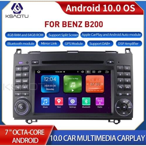 KSAOTU 7070 7" 8-Core Android 10.0 Car Stereo Carplay DSP DAB+ GPS WiFi USB DVB-T 4G TPMS Canbus OBD2 For BENZ B200