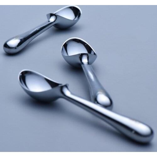 Zinc Alloy Spoon Ice Cream Scoop Home Fruit Potatoes Watermelon Jelly Yogurt Cookies with Long Handle Spoon Kitchen Baking Tools