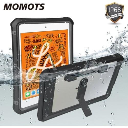 MOMOTS Waterproof Tablet Case for iPad Mini 5/4 with Pencil Holder Shockproof Silicone Case Kids Tablet Cover for iPad 7.9 Funda